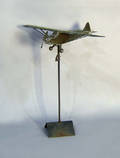 Copper airplane weathervane