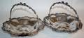 072445 SILVER PLATE BRIDES BASKETS PAIR H 8 12