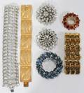 071457 COSTUME BROOCHES  BRACELET INCLUDING WEISS
