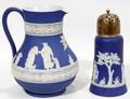 112509 WEDGWOOD BLUE JASPER MUFFINEER  PITCHER 2 PCS