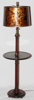 102498 MAHOGANY FLOOR LAMP