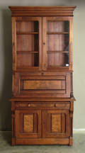 Victorian walnut 2part bookcase