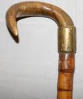 090487 BAMBOO STYLE WOOD CANE H 32