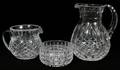 080549 CUT CRYSTAL PITCHERS AND BOWL 3 PCS H 38