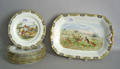Limoges 9pc serving set with pheasant decoration