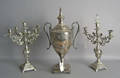 Two plated candelabra