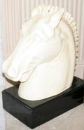 071493 ROMAN STYLE BUST OF A HORSE H 21 OVERALL