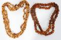 062518 NATURAL RAW AMBER NECKLACES TWO L 42 80