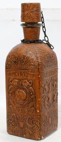 061596 LEATHERWRAPPED BOTTLE H 13