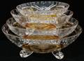 061572 AMBEROVERLAY CRYSTAL BOWLS SET OF FOUR
