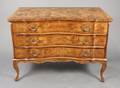 Italian Marquetry Inlaid Burl Veneer Chest
