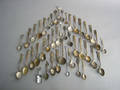 Fortythree American silver plated souvenir spoons