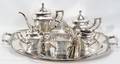 112035 INTERNATIONAL TRIANON STERLING TEA SET 6