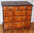 112044 ENGLISH ROSEWOOD  WALNUT CHEST OF DRAWERS