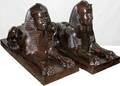 111051 EGYPTIAN REVIVAL BRONZE SPHINX SCULPTURES