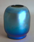 Durand iridescent blue vase