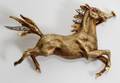 110015 ANTIQUE 18KT YELLOW GOLD GALLOPING HORSE PIN