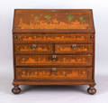 George II mahogany slant front desk mid 18th c