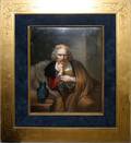 102041 KPM BERLIN PAINTED PORCELAIN PLAQUE OF COLUMBUS