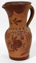 NEW GENEVA TANWARE PITCHER 19TH C H 7