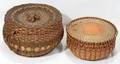 AMERICAN INDIAN WOVEN GRASS  BARK BASKETS TWO