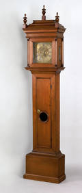 Philadelphia Queen Anne walnut tall case clock ca 1740