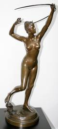 092009 JEAN ALEXANDER JOSEPH FALGUIERE BRONZE DIANA