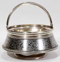 091009 RUSSIAN SILVER SUGAR BASKET MOSCOW 1888 H 5