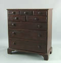New England stained pine chest of drawers ca 1800