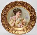 090031 GERMAN ART NOUVEAU PORCELAIN CABINET PLATE