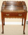 090025 QUEEN ANNE STYLE WALNUT DESK 19TH C H 31