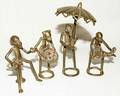 090051 AFRICAN BRONZE FIGURES FOUR H 3 5