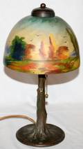 081040 HANDEL SCENIC BOUDOIR LAMP C 1900 H 14
