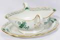 081028 MEISSEN INDIANISCHE BLUMEN GRAVY BOAT ON STAND