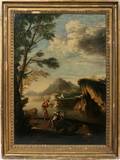 072037 AFTER SALVATOR ROSA OIL ON CANVAS 26 X 18
