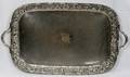 072002 SKIRK  SON STERLING TRAY L 27 12 TO HANDLES