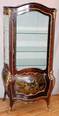 071030 VERNIS MARTIN CURIO CABINET H 67 W 27 D 16