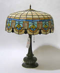 Leaded glass table lamp