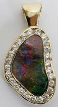 062059 AUSTRALIAN 25CT BLACK OPAL PENDANT 14KT GOLD