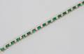062055 NATURAL ZAMBIAN EMERALD  DIAMOND BRACELET