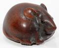 121092 JAPANESE WOOD FIGURAL NETSUKE RAT