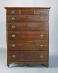 Pennsylvania Federal walnut tall chest ca 1805