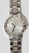 121082 18KT WHITE GOLD SWISS QUARTZ WATCH