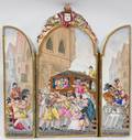121148 CAPO DI MONTE PORCELAIN FOLDING TRIPTYCH