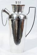 111137 STERLING COCKTAIL SHAKER C 1930 HAND BEATEN