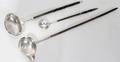 111134 GEORGIAN STERLING SILVER TODDY LADLES THREE