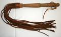 110089 EUROPEAN WOOD AND LEATHER HORSE WHIP C 1945