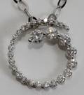 102083 SPIRAL DIAMOND PENDANT WITH 18 KT CHAIN