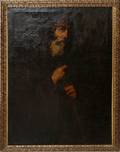 122078 MANNER OF RIBERA OIL ON CANVAS 18TH C 40