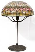 122069 TIFFANY STUDIOS LEADED GLASS LAMP SHADE DIA 14